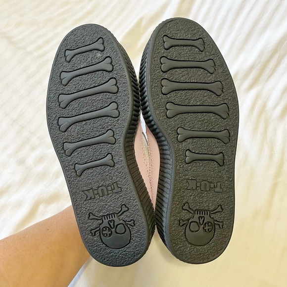 NWOT T.U.K Viva High Sole Mondo Wingtip Oxford Platform Creeper White Pink EU 39 - Picture 13 of 14